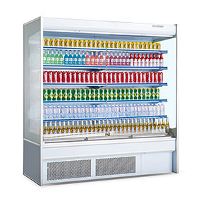 Horizontal Open Refrigerated Merchandiser for Beverage and Drinks